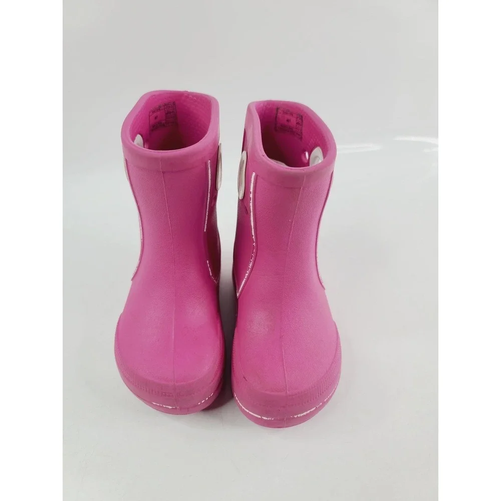 Crocs, Solid Slip-On Rubber‎ Casual Rubber Rain Boots, Girl, Size 6/7, Pink.